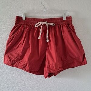 Apiece Apart Organic Cotton Red Size Large Shorts